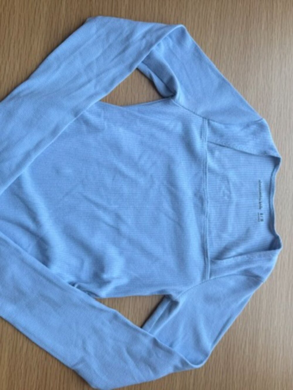 Abercrombie Kids Blue Square Neck Long Sleeve Top